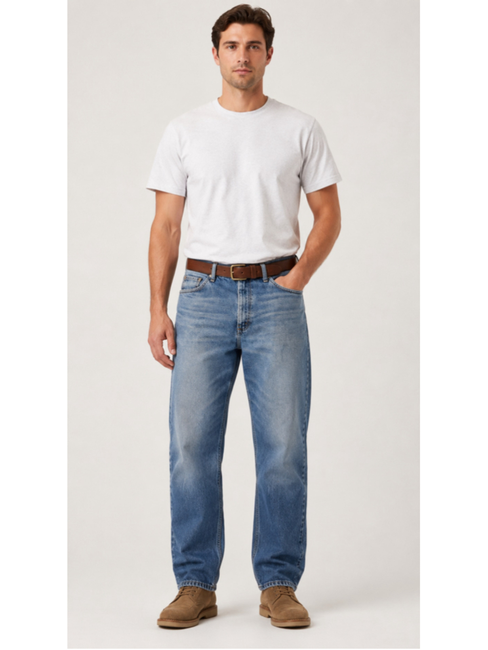 Wrangler Men’s Relaxed Straight-Leg Jeans Medium Wash 36×30 – 100% Cotton